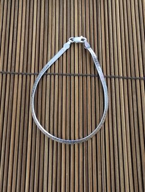 925 Silver Herringbone Bracelet (Vintage)